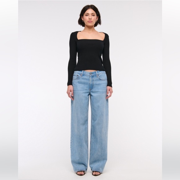 Abercrombie & Fitch Denim - Abercrombie Low Rise Wide Leg Jeans